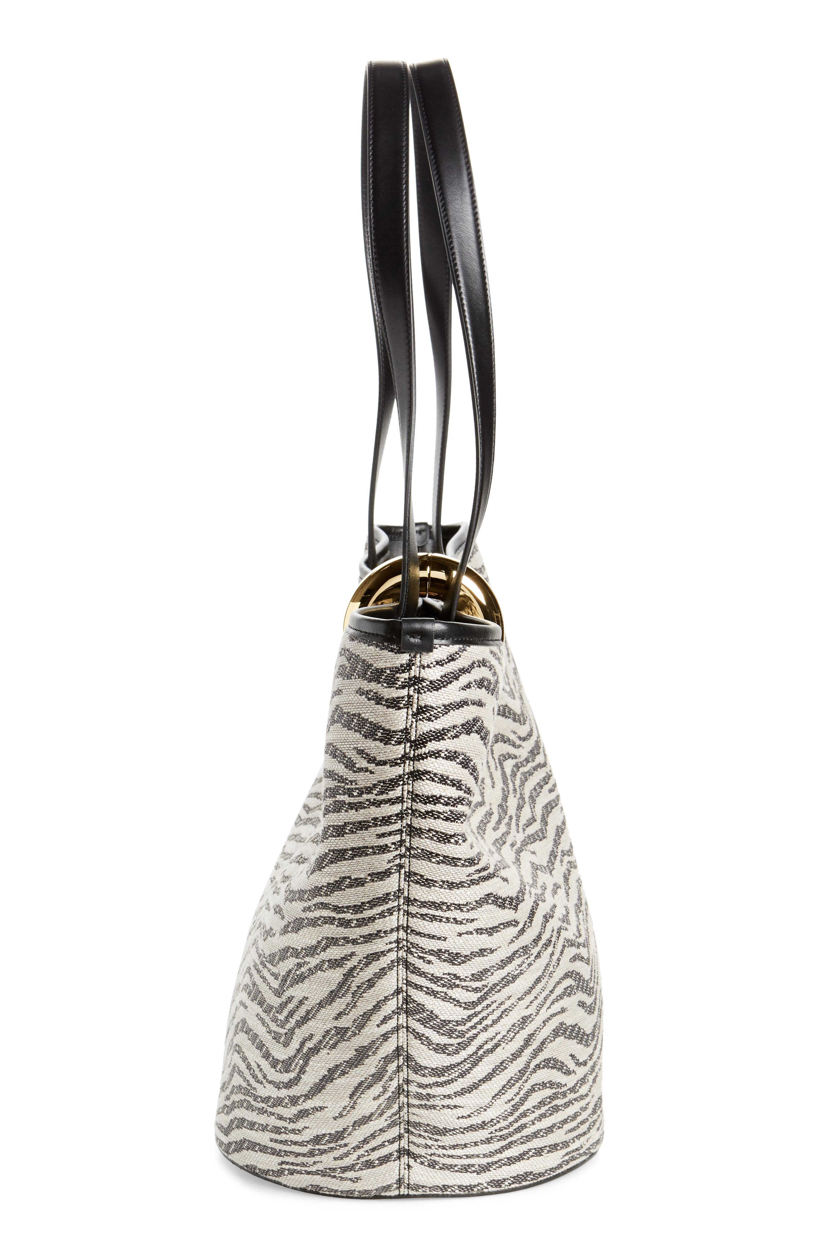 Jacquemus Le Bambola Zebra Print Tote, Alternate, color, 