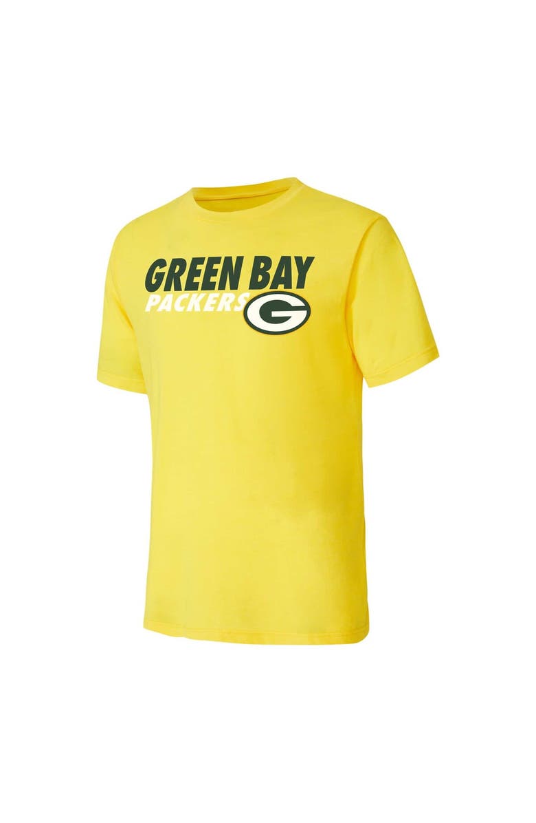CONCEPTS SPORT Men's Concepts Sport Green/Gold Green Bay Packers Meter T-Shirt & Shorts Sleep Set, Alternate, color,