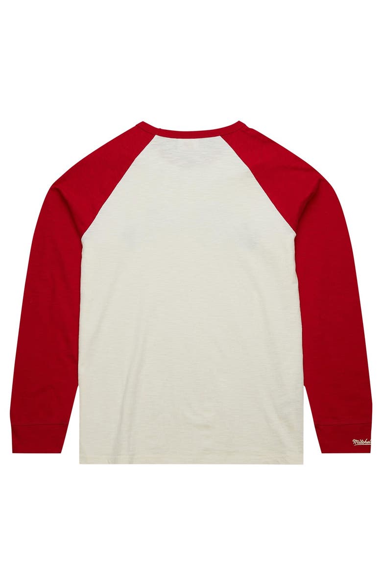 Mitchell & Ness Men's Mitchell & Ness Cream Carolina Hurricanes Legendary Slub Vintage Raglan Long Sleeve T-Shirt, Alternate, color, 