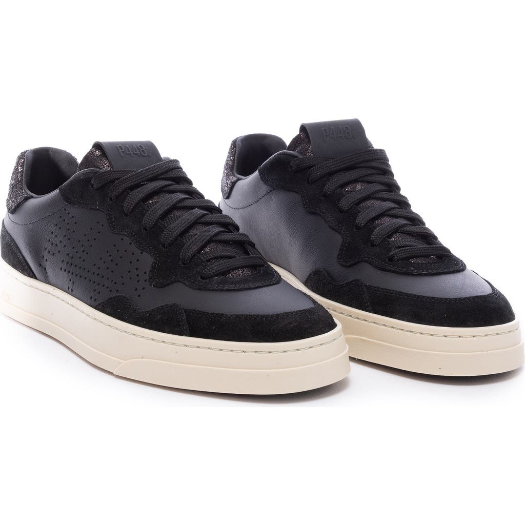 P448 Bali Lace-up Sneaker In Smog Black