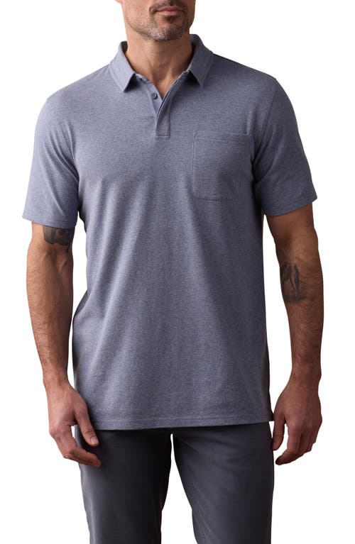 The Normal Brand Active Puremeso Everyday Pocket Polo In Lake Blue