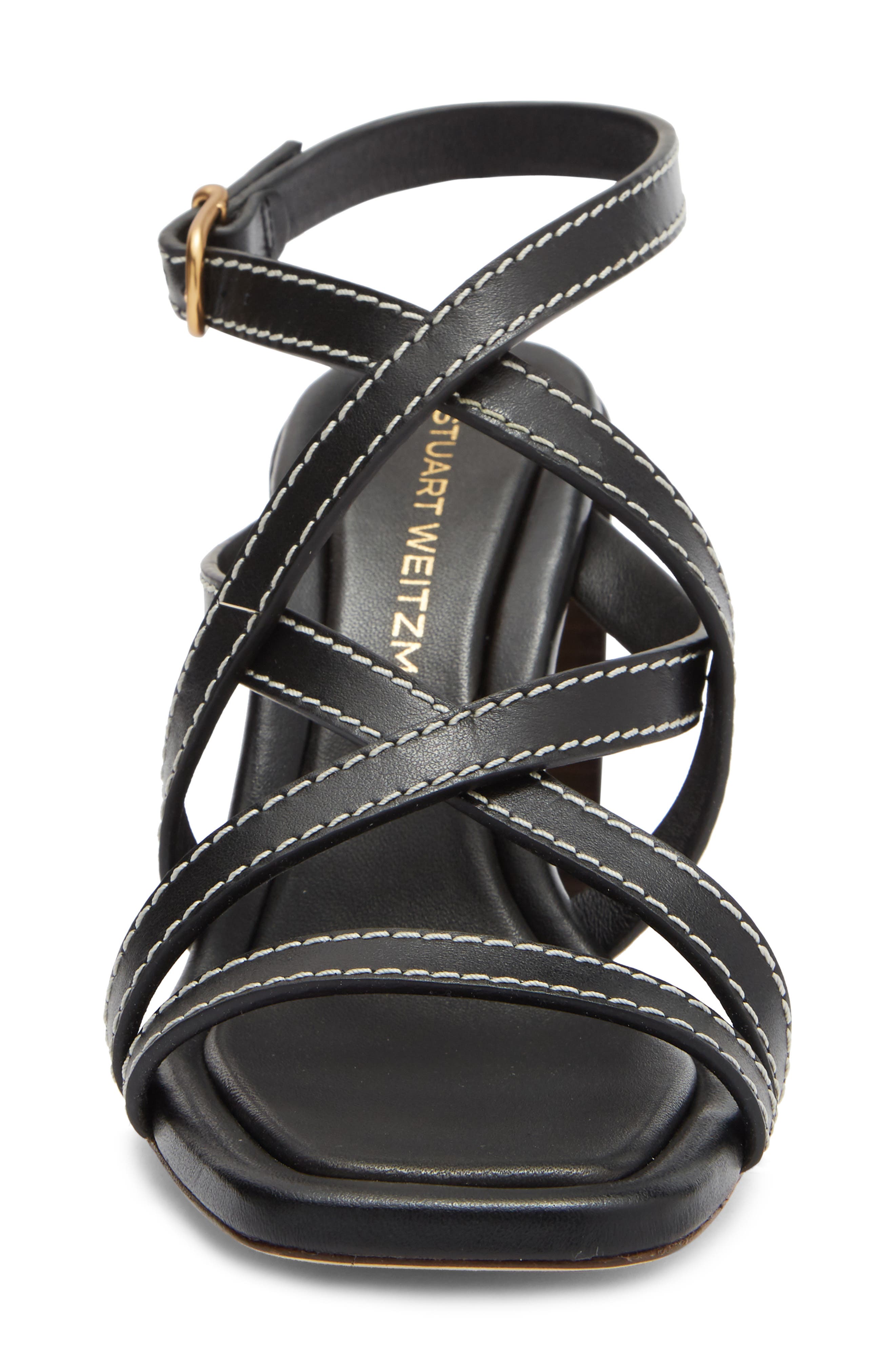 Stuart Weitzman Park Sandal, Alternate, color, Black