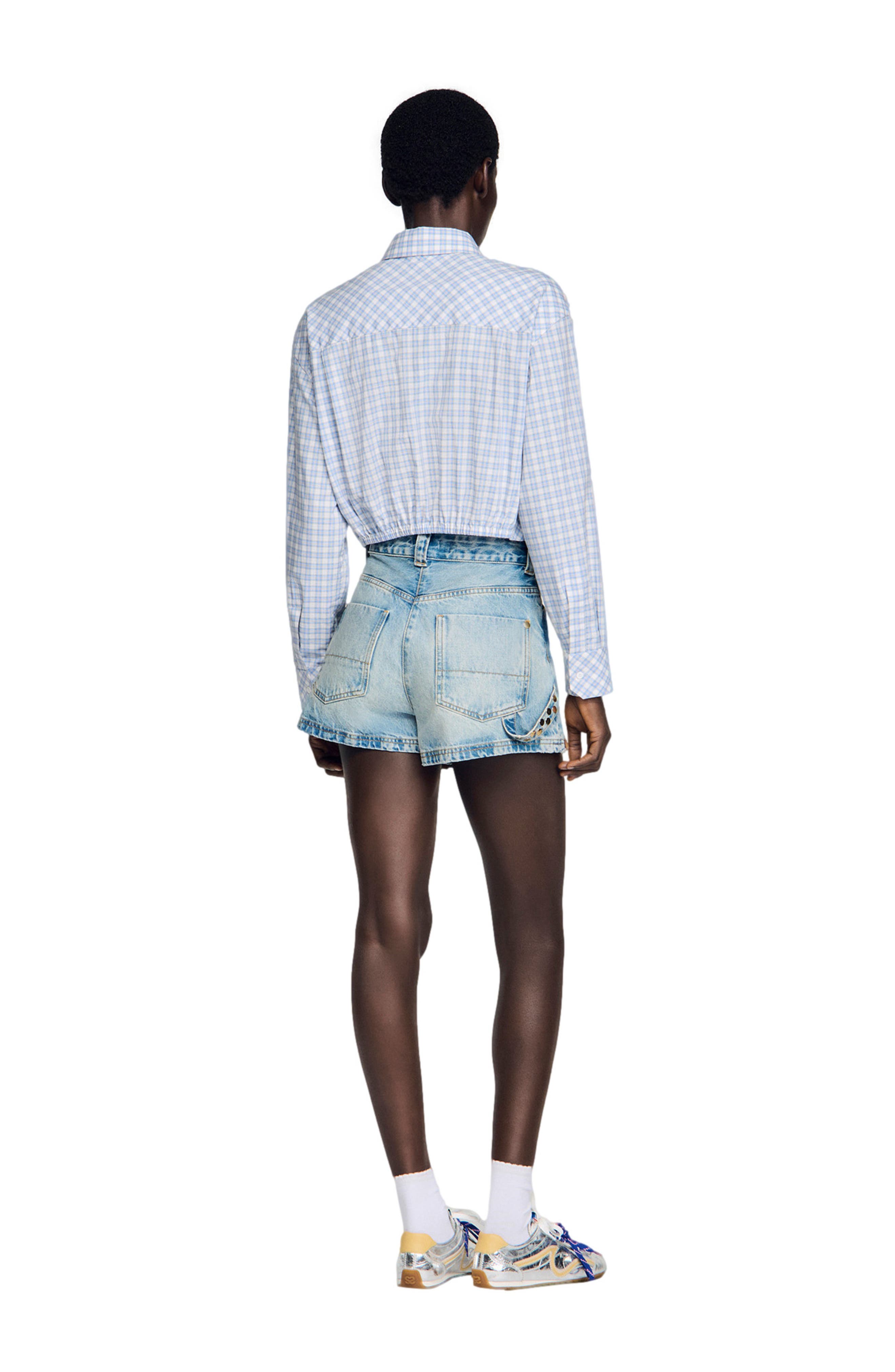 Short checked shirt - image 2
