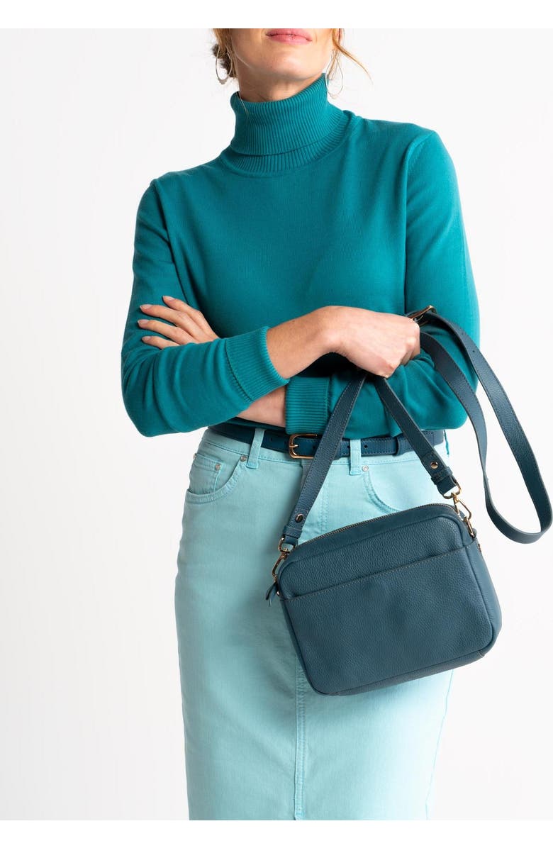 Kettlewell Leather Cross Body Bag, Alternate, color, Grey Teal