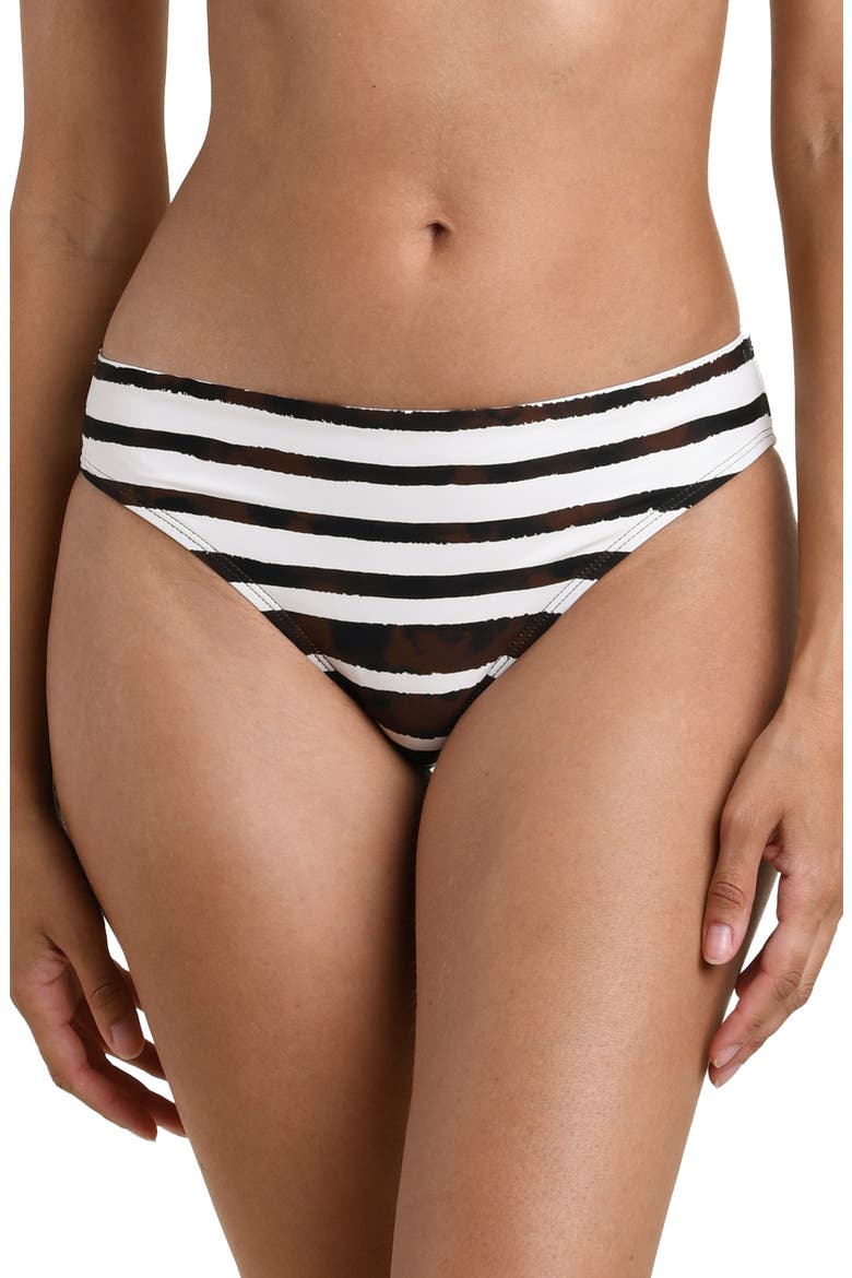 Driftwood Stripe Hipster Bikini Bottoms, Main, color, ESPRESSO