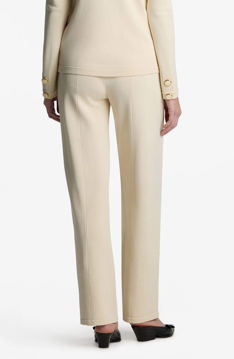 ST. JOHN Santiago Straight Leg Pants, Alternate, color, Ecru