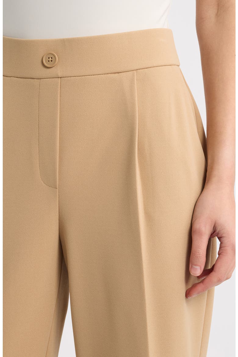 Pleated High Waist Wide Leg Pants, Alternate, color, LIGHT COFFEE