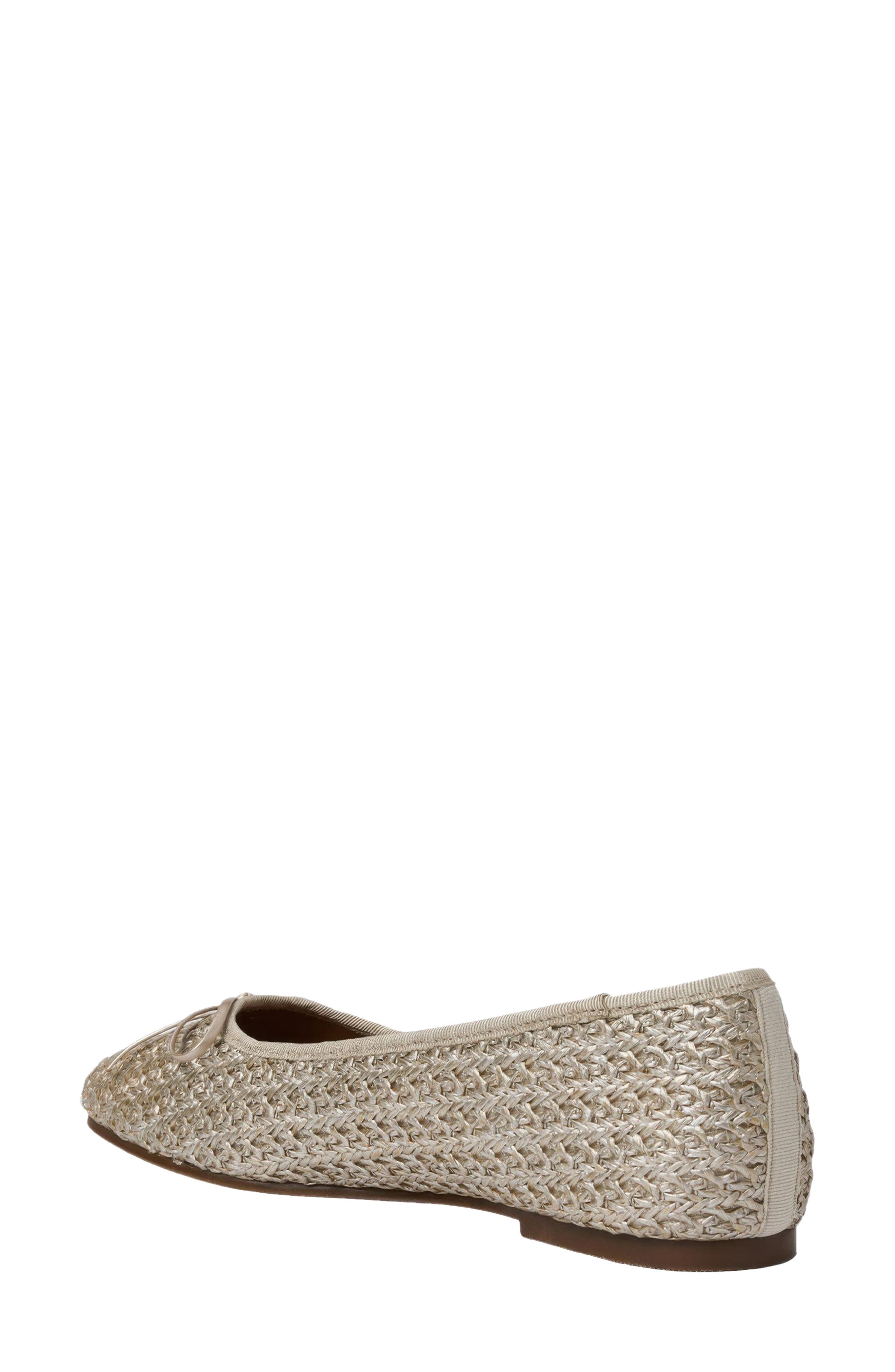 Haley Ballet Flat, Alternate, color, PLATINO RAFFIA
