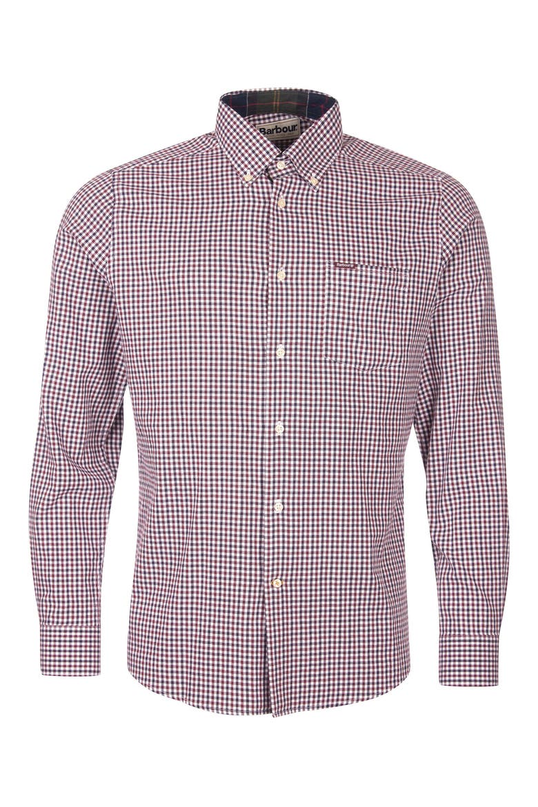 Padshaw Check Button-Down Shirt, Alternate, color, RICH RED