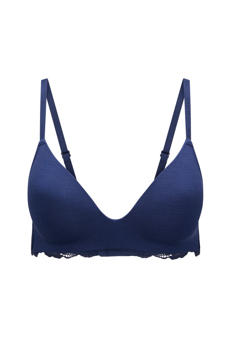 Harlowe Contour Plunge Bra, Alternate, color, Dark blue