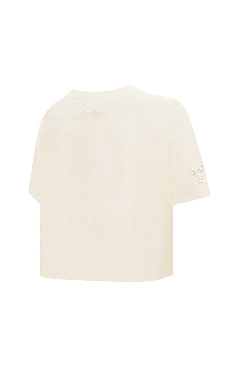 PRO STANDARD Women's Pro Standard Cream Chicago Bulls Neutral Boxy Crop T-Shirt, Alternate, color, Cream