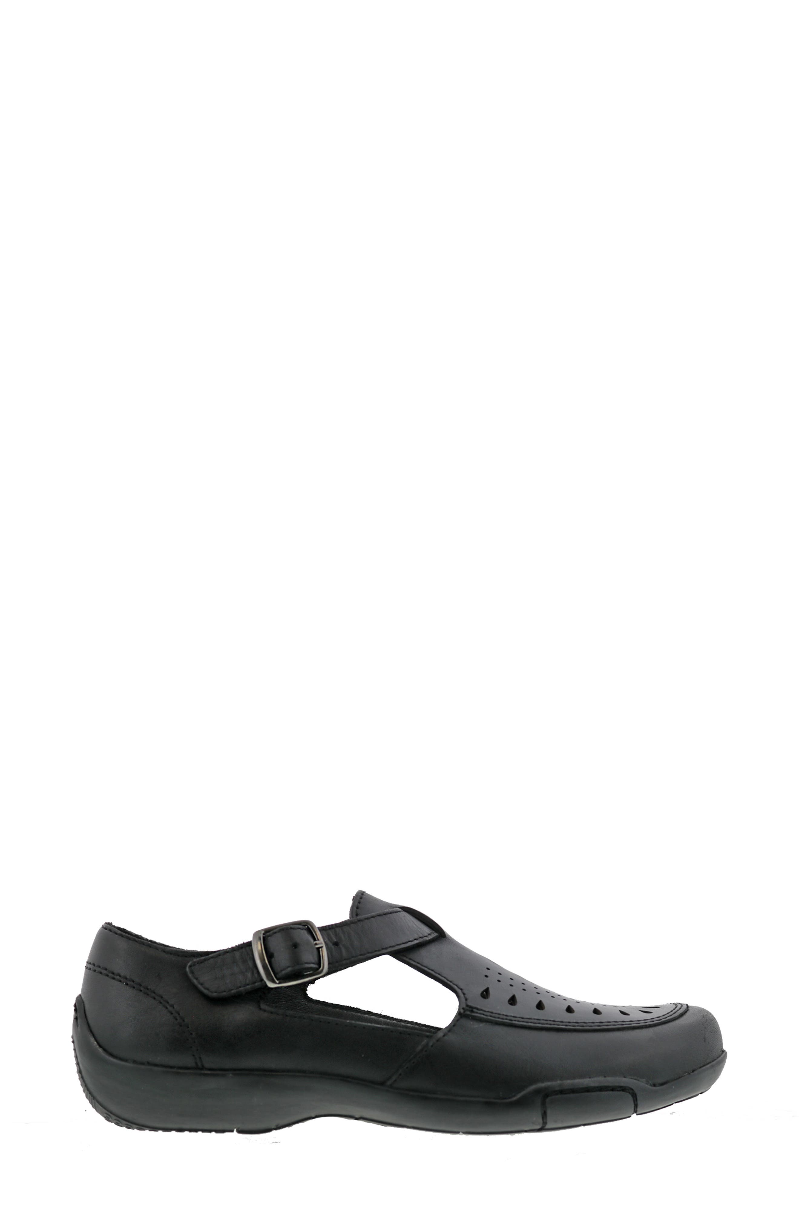 Ros Hommerson Cameo Flat, Alternate, color, Black Leather