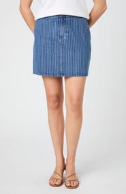 French Connection Cherrie Pinstripe Denim Miniskirt
