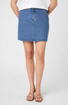 French Connection Cherrie Pinstripe Denim Miniskirt