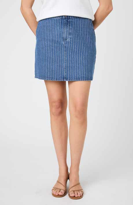 French Connection Cherrie Pinstripe Denim Miniskirt