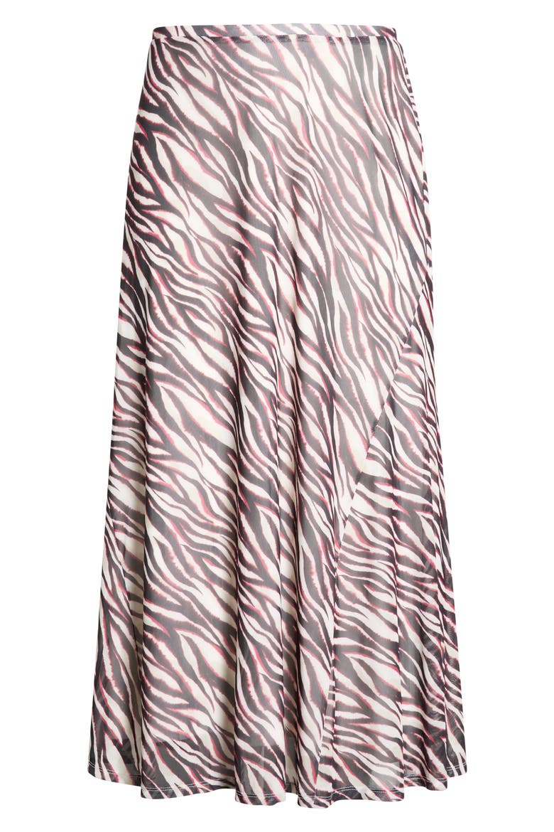 Belle Seam Maxi Skirt, Alternate, color, PARCHMENT/ CHERRY