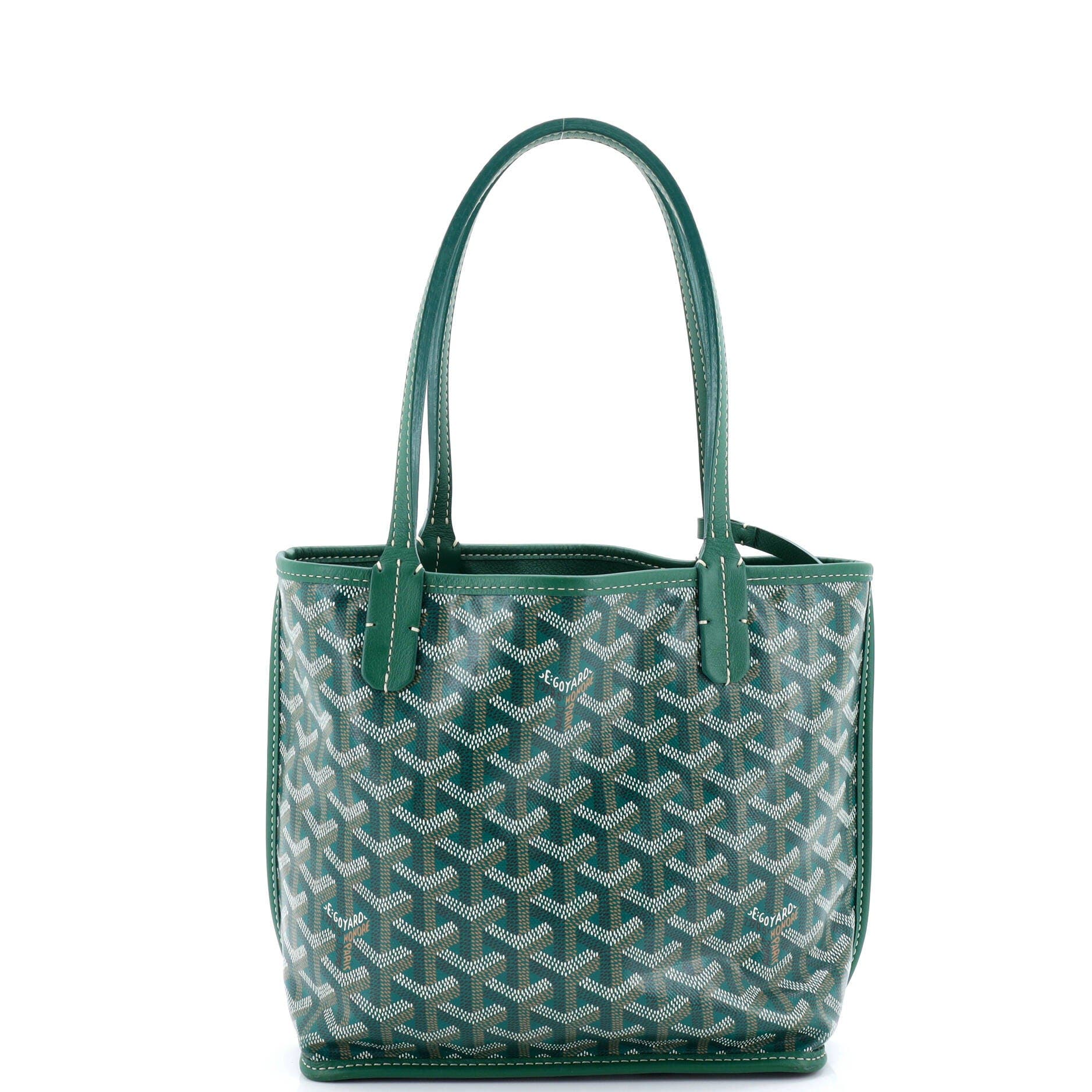 Pre-Owned Goyard Anjou Reversible Tote Coated Canvas Mini, Main, color, 
