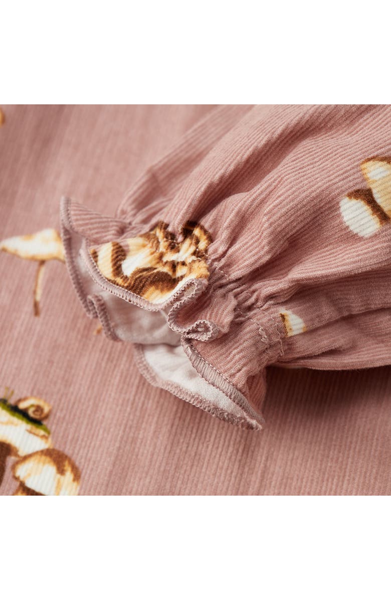 Milkbarn Organic Corduroy Ruffle Snap Jumper, Alternate, color, Mushroom