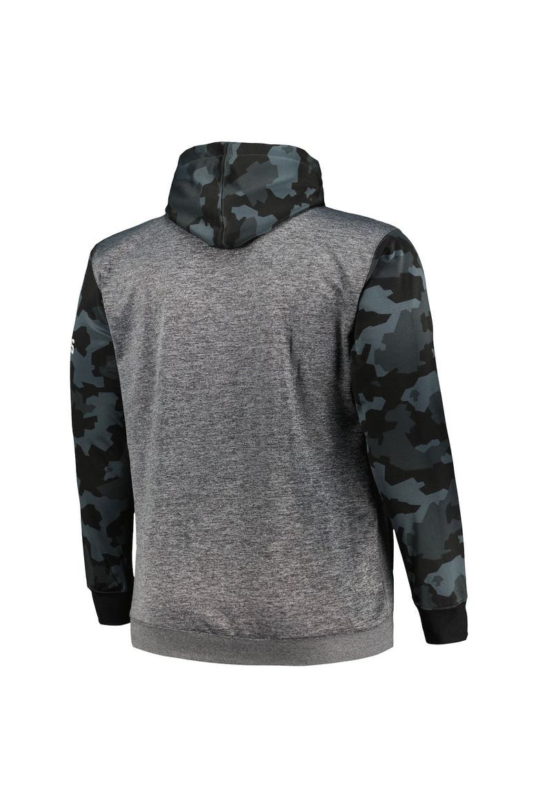Men's Fanatics Branded Heather Charcoal New England Patriots Big & Tall Camo Pullover Hoodie, Alternate, color, Heather Charcoal