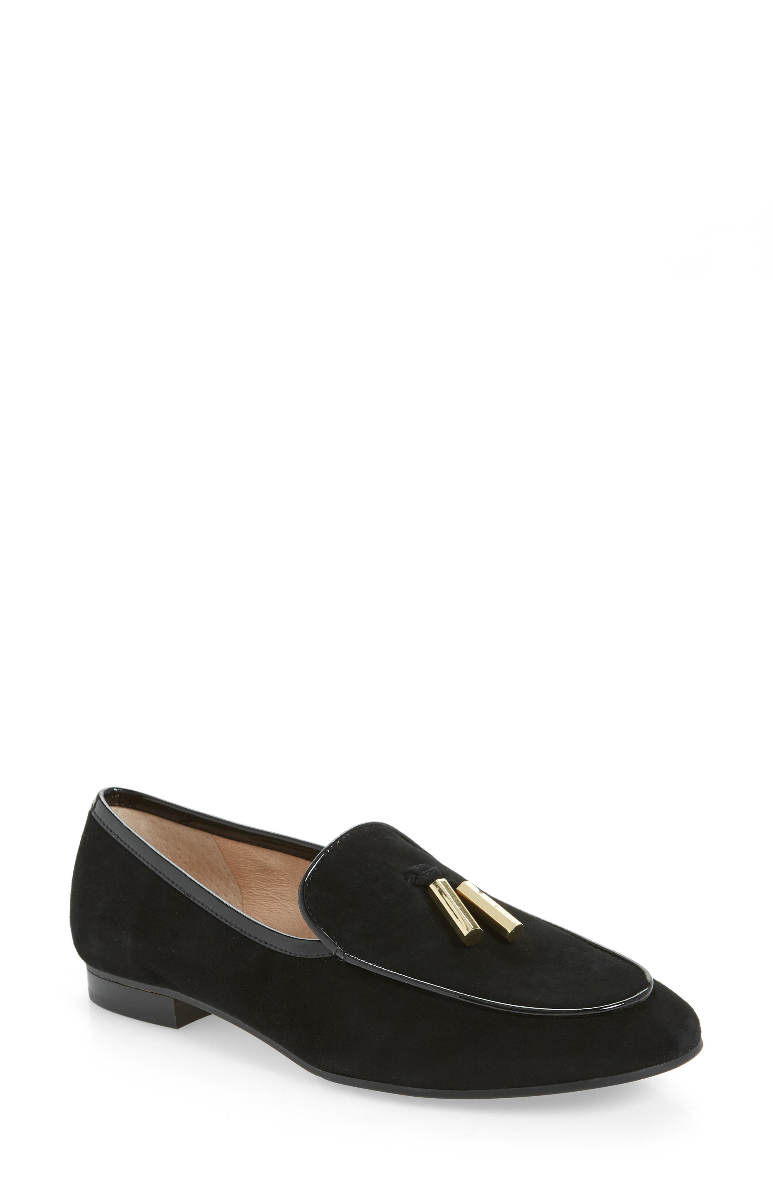 Blondell Loafer (Nordstrom Exclusive), Main, color, BLACK SUEDE