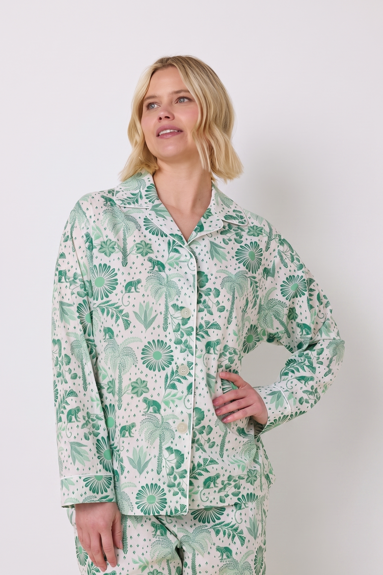 Pima Cotton Pajama Set, Alternate, color, Palmera