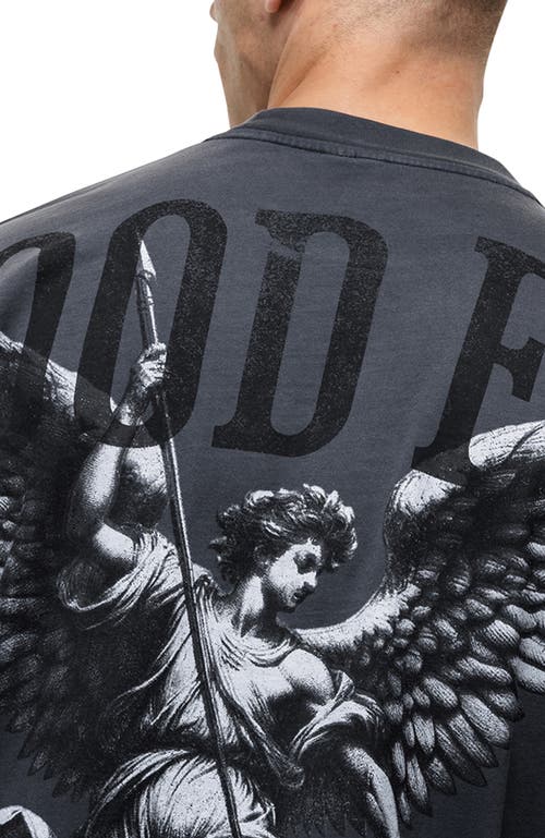 Good For Nothing Revival Printed Washed T-shirt In Black