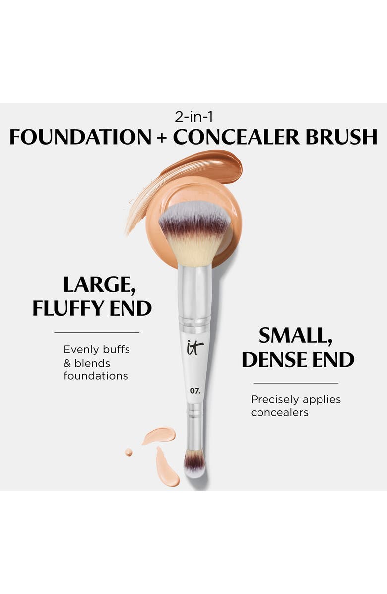 IT Cosmetics Heavenly Luxe Dual Airbrush Concealer and Foundation Brush, Alternate, color,