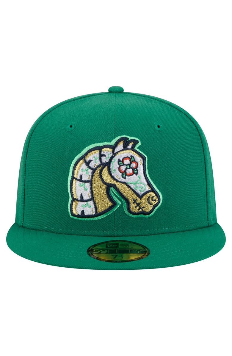 New Era Men's New Era Green Charlotte Knights Copa de la Diversión 59FIFTY Fitted Hat, Alternate, color, Green