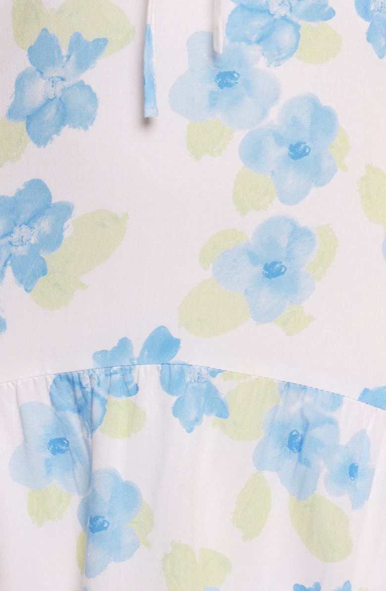 Petal & Pup Kieran A-Line Midi Dress, Alternate, color, Blue Floral
