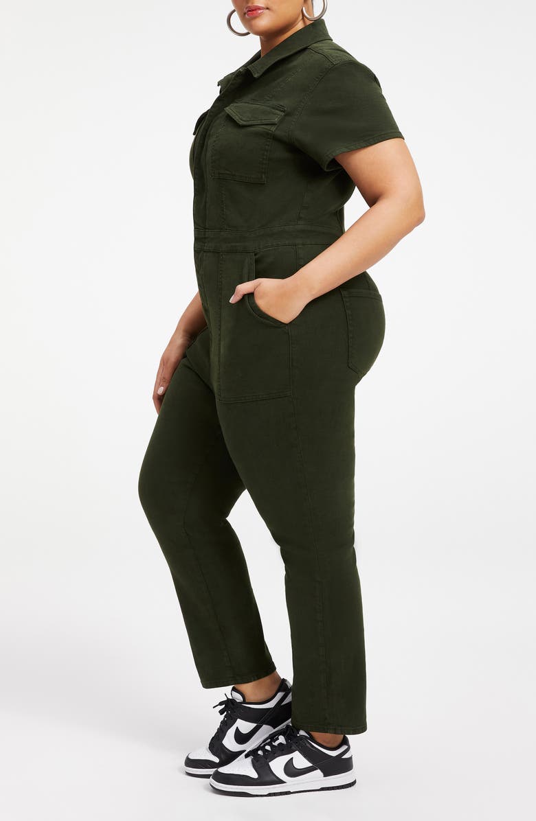 Good American Fit For Success Denim Jumpsuit, Alternate, color,