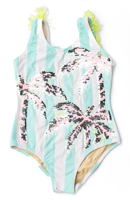 SHADE CRITTERS SHADE CRITTERS KIDS' SEQUIN FRINGE ONE-PIECE SWIMSUIT