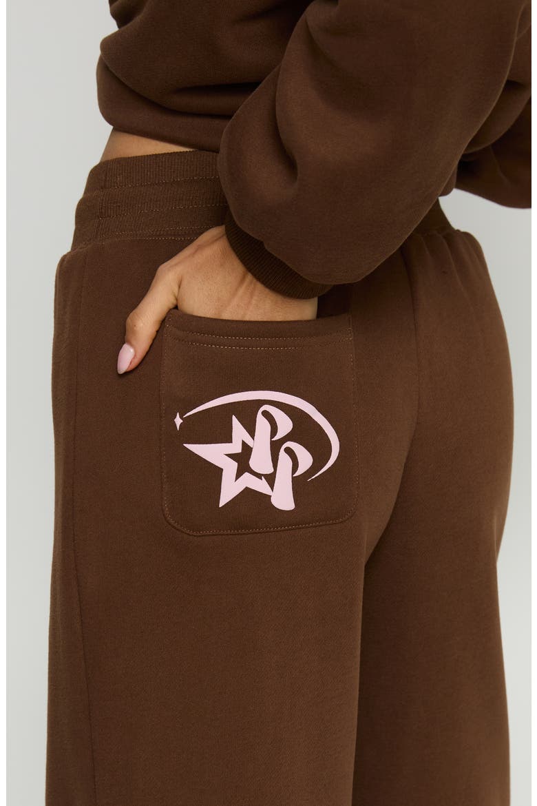 Stargirl Wide Leg Sweatpants, Alternate, color, BROWN