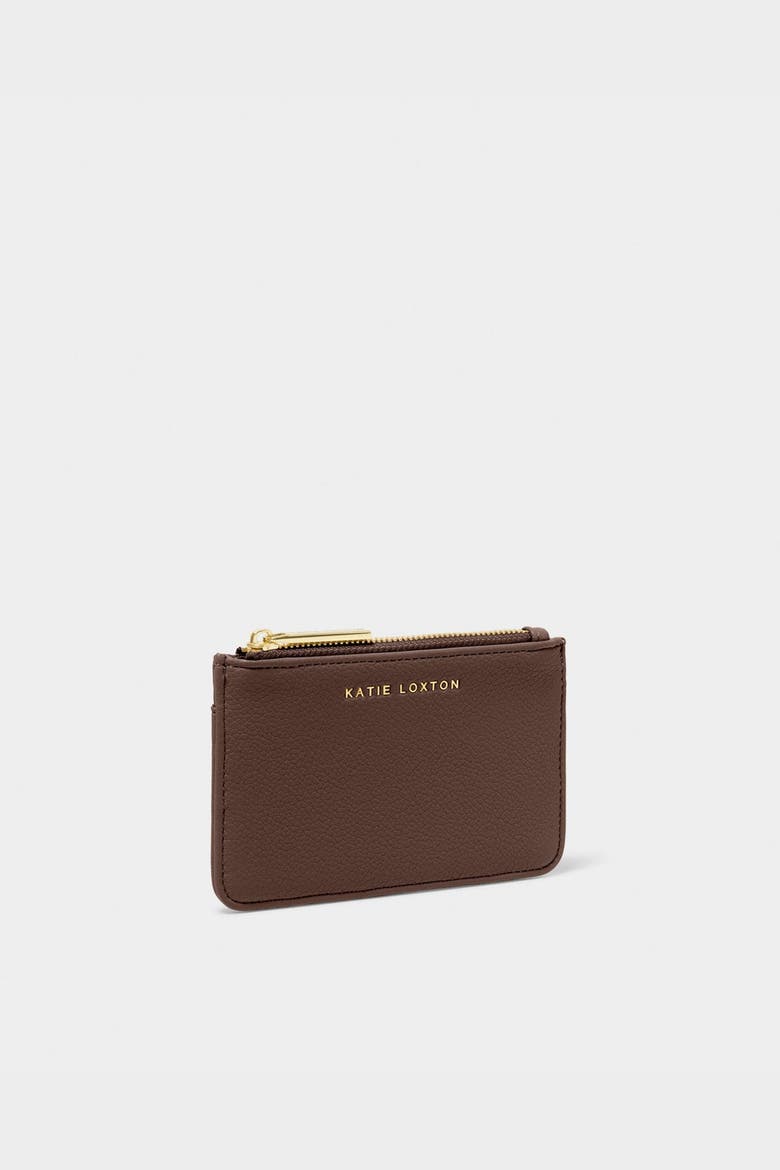 Hana Coin and Card Holder, Main, color, Chocolate