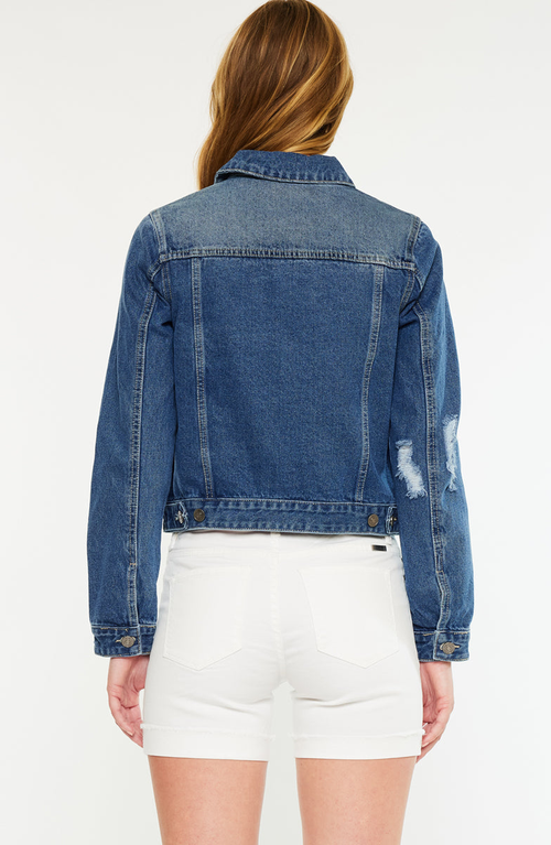 Kancan Henney Classic Trucker Jacket In Blue