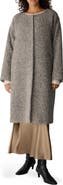 Eileen Fisher Round Neck Alpaca & Wool Blend Coat