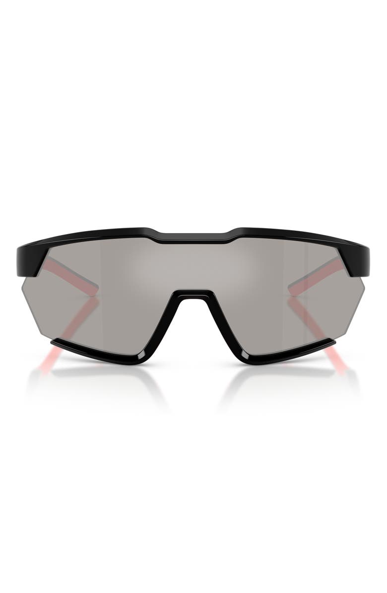 Scuderia Ferrari 41mm Irregular Sunglasses, Main, color, Black