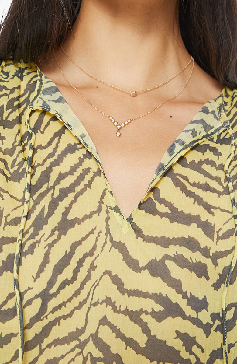 MOTHER The Breeze Tie Neck Top, Alternate, color, Catcall