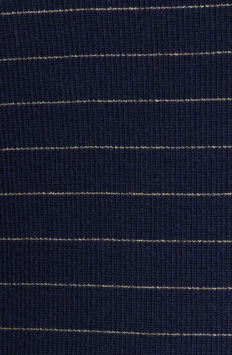 Marine Layer Lexi Stripe Sun-In Rib Long Sleeve T-Shirt, Alternate, color, Navy/ Gold