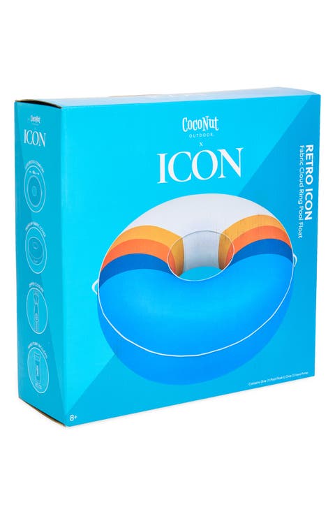 Retro Stripe Fabric Pool Ring Float