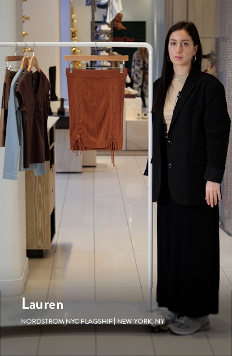 Lace-Up Rib Stitch Miniskirt, sales video thumbnail