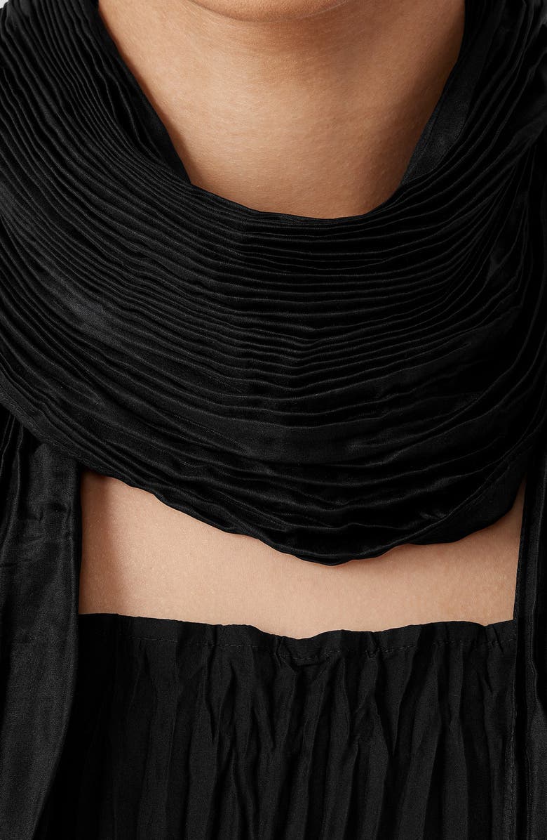 Eileen Fisher Whisper Plissé Silk Scarf, Alternate, color, 