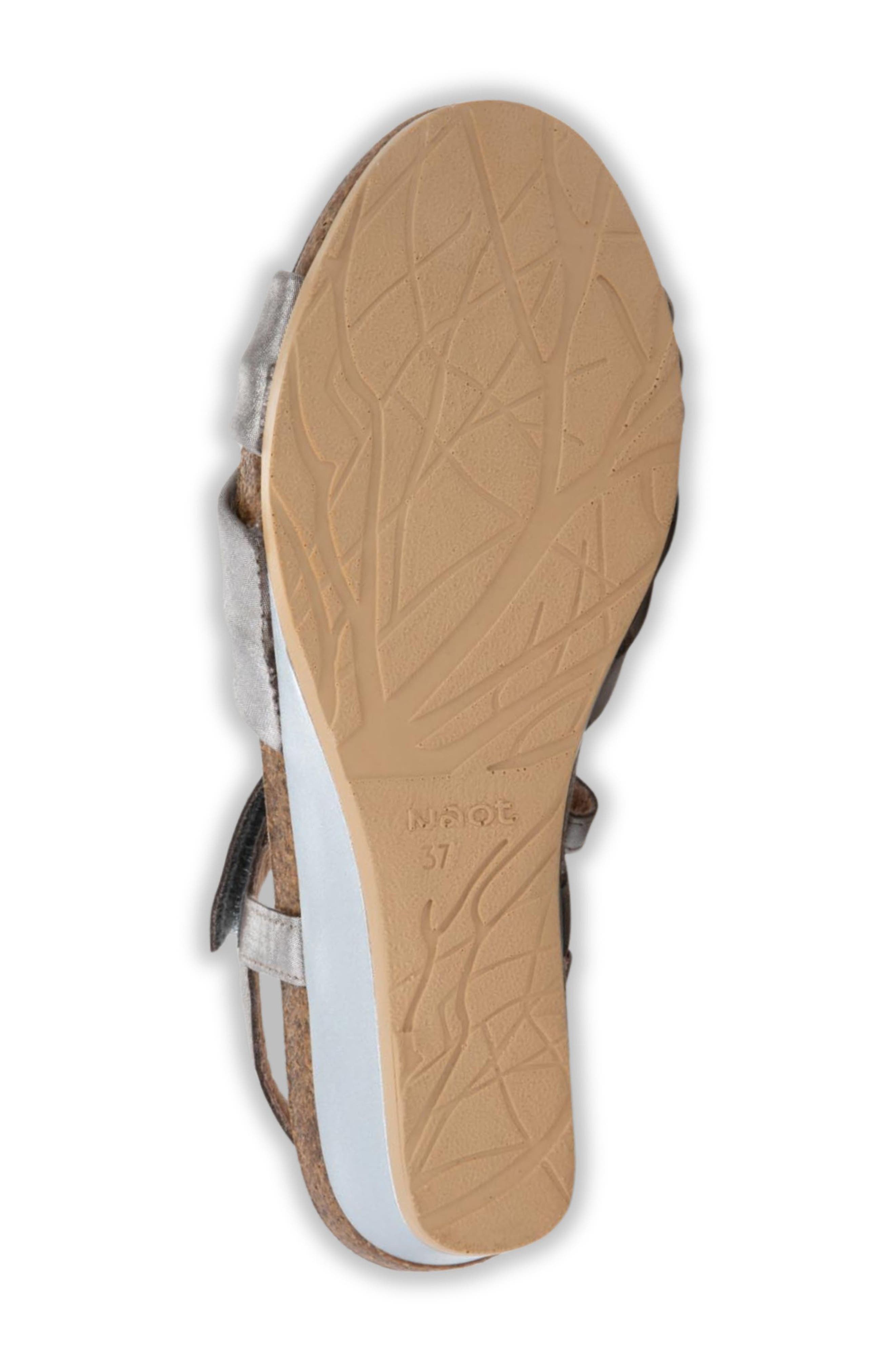 Madame Ankle Strap Platform Wedge Sandal, Alternate, color, SILVER THREADS
