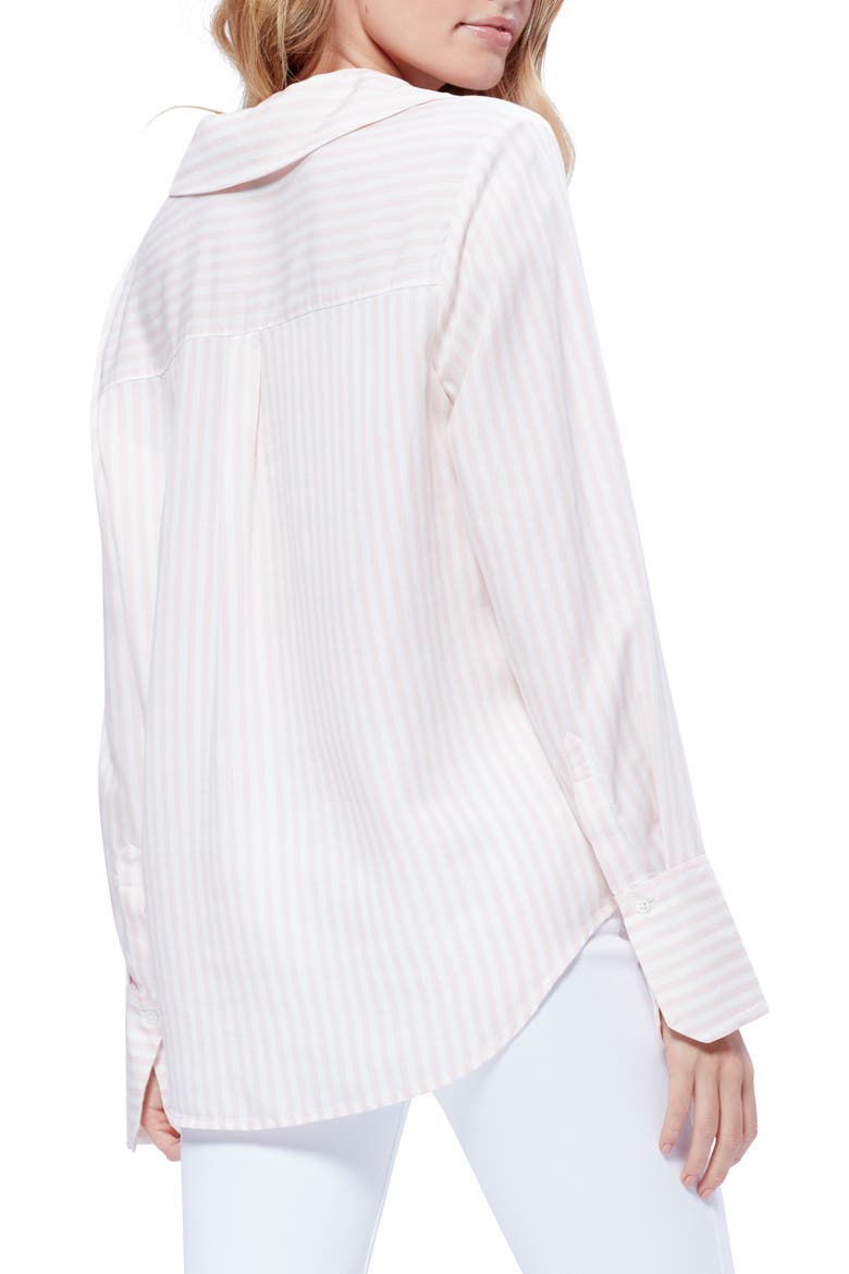 Elora Stripe Shirt, Alternate, color, MAUVE CHALK