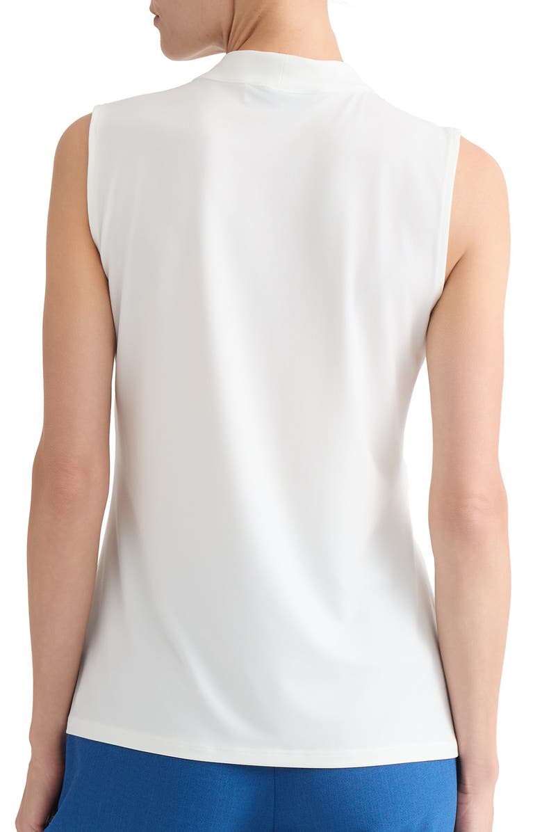 KASPER Tie Neck Sleeveless Top, Alternate, color, Vanilla Ice