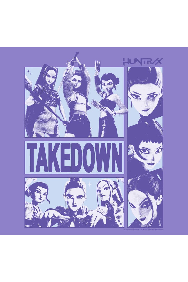 Men's Takedown Huntrix Logo Short Sleeve Graphic T-Shirt, Alternate, color, Violet