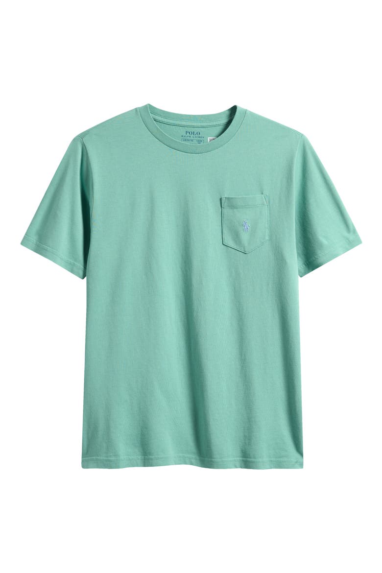 Kids' Cotton Jersey Pocket T-Shirt, Main, color, ESSEX GREEN