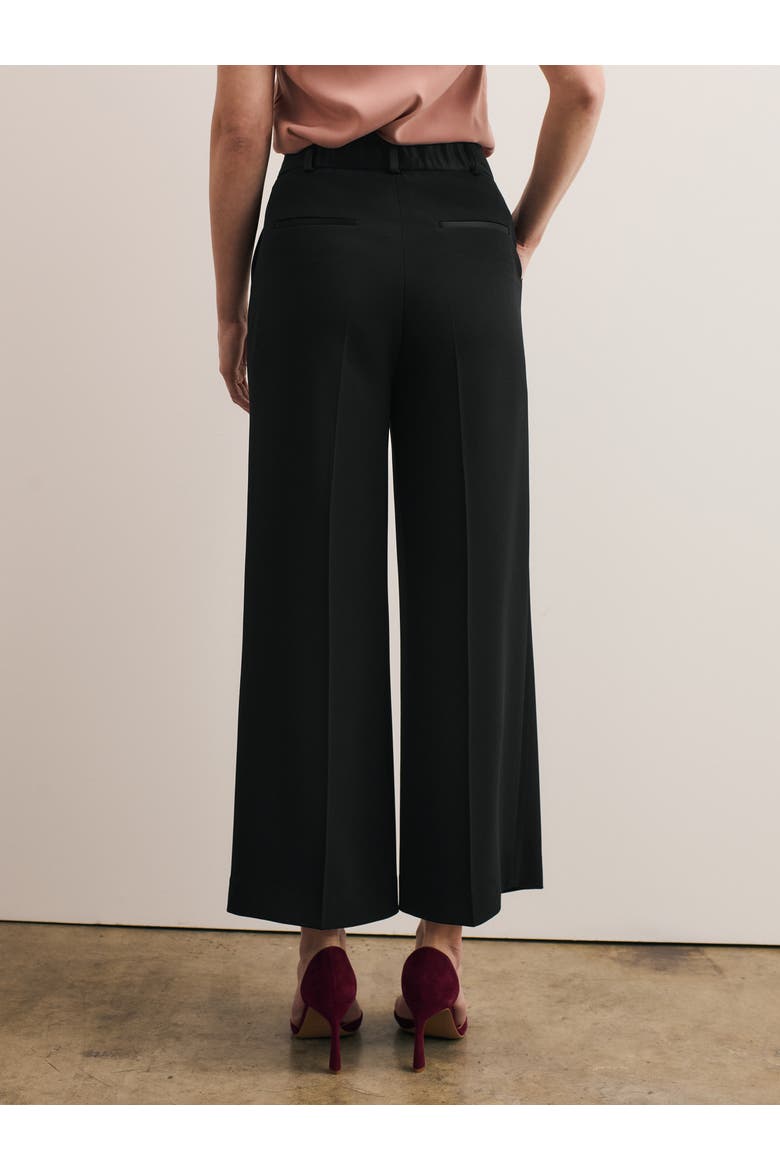 Clever Crepe Adelaide Cropped Pants, Alternate, color, Black