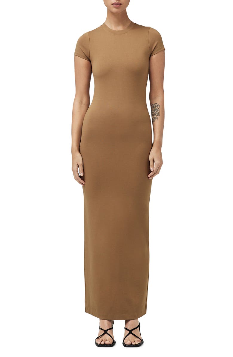 rag & bone Lily T-Shirt Maxi Dress, Main, color, Khaki