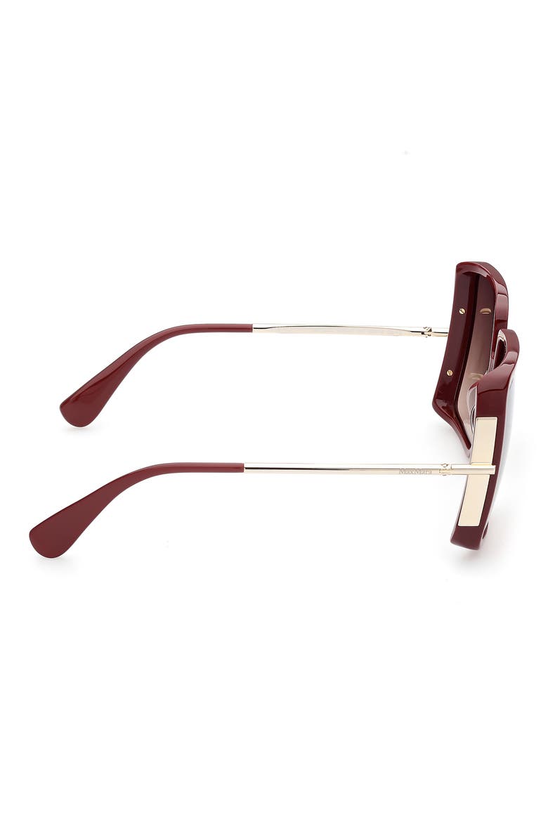 58mm Gradient Square Sunglasses, Alternate, color, SHINY RED / GRADIENT BROWN