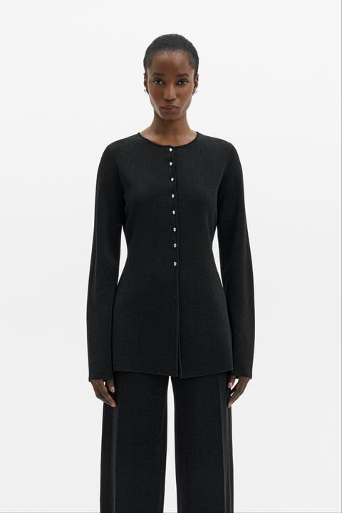 Azra Metallic Milano Knitted Cardigan